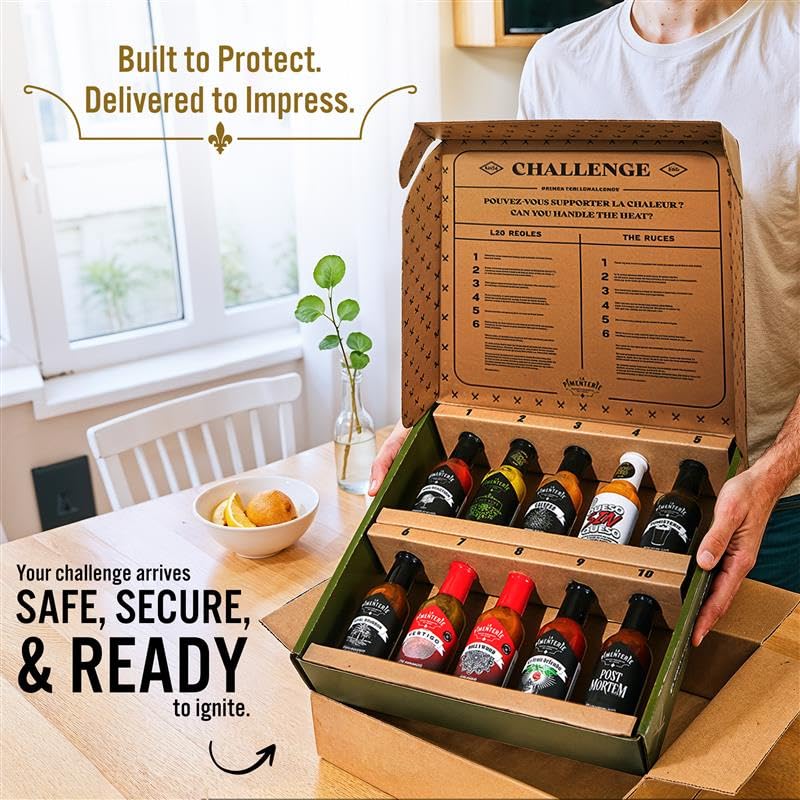 Hot Sauce Challenge – Hot Sauce Gift Box – Mild to Extreme – 10 x 148ml - Canadian Distribution - Ships Free Within Canada on Orders Above CAD $199 - Image 4