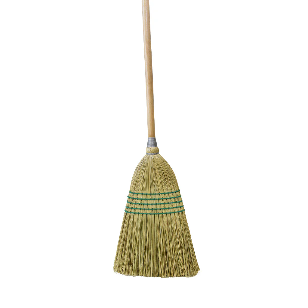 Housekeeper Corn Broom, Heavy-Duty 5 String - Sold By The Case - Image 2