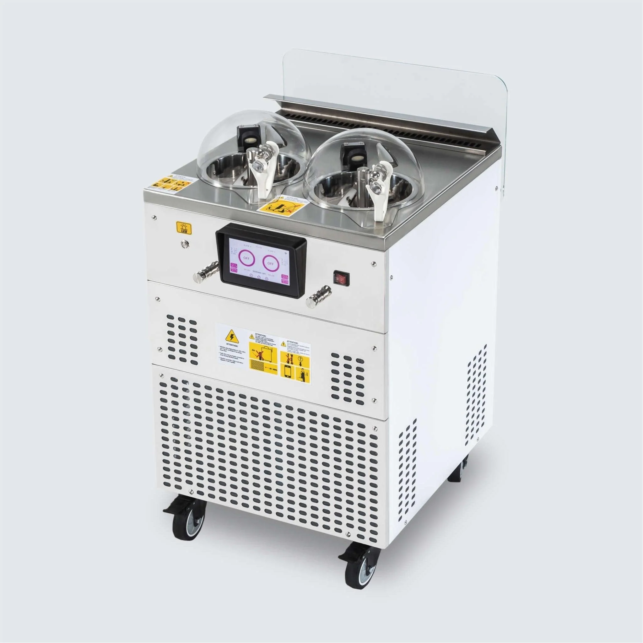 Commercial Gelato Ice Cream Maker, EC2 H, Two Pots - Space Saver - Standing Model - Top Churn Canada - Image 3