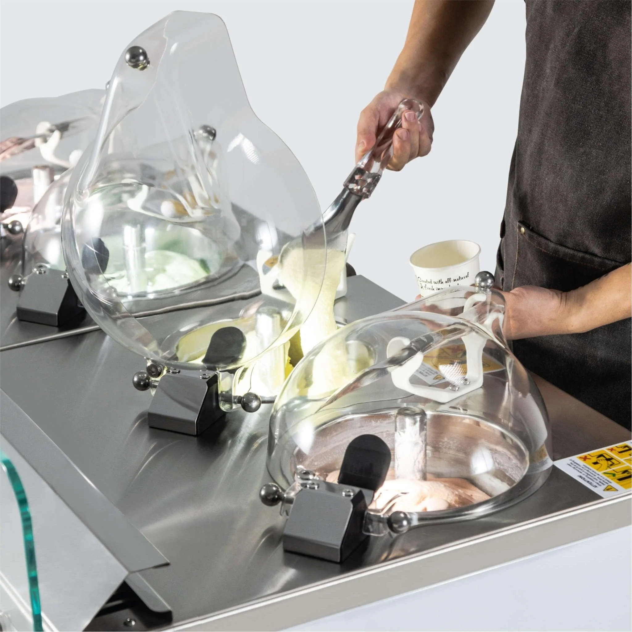 Commercial Gelato Ice Cream Maker, EC2 H, Two Pots - Space Saver - Standing Model - Top Churn Canada - Image 5