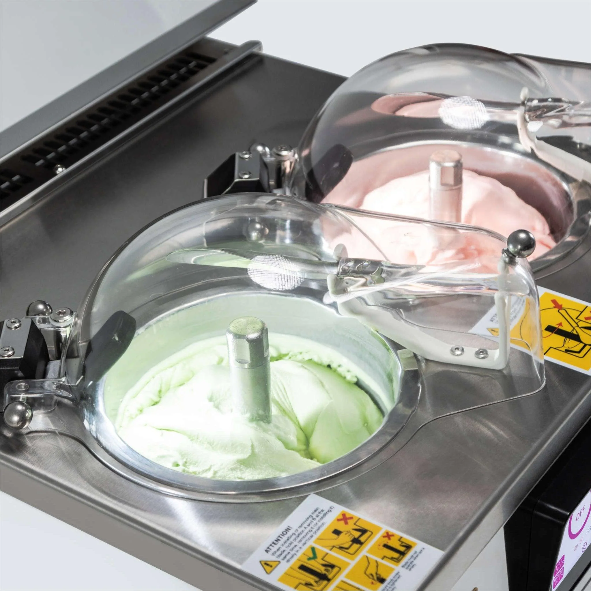 Commercial Gelato Ice Cream Maker, EC2 H, Two Pots - Space Saver - Standing Model - Top Churn Canada - Image 6