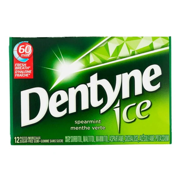 Ice Spearmint Sugar-free Gum - 4 Cases x 12 Packs - Dentyne - Canadian Distribution - Ships Free Within Canada on Orders Above CAD $199 - Image 3