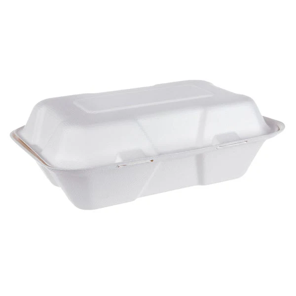 iEco Hinged Bagasse Containers 6 in Ă— 9 in - 2 packs of 50 - Disposables, Restaurant Packaging and Take-Out Supplies - Canadian Distribution - Ships Free Within Canada on Orders Above CAD $199