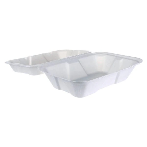iEco Hinged Bagasse Containers 6 in Ă— 9 in - 2 packs of 50 - Disposables, Restaurant Packaging and Take-Out Supplies - Canadian Distribution - Ships Free Within Canada on Orders Above CAD $199 - Image 2