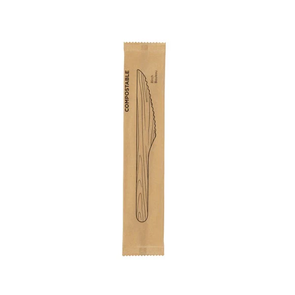 iECO - Individually wrapped Birch Knives - pack of 500 - Disposables, Restaurant Packaging and Take-Out Supplies - Canadian Distribution - Ships Free Within Canada on Orders Above CAD $199 - Image 2