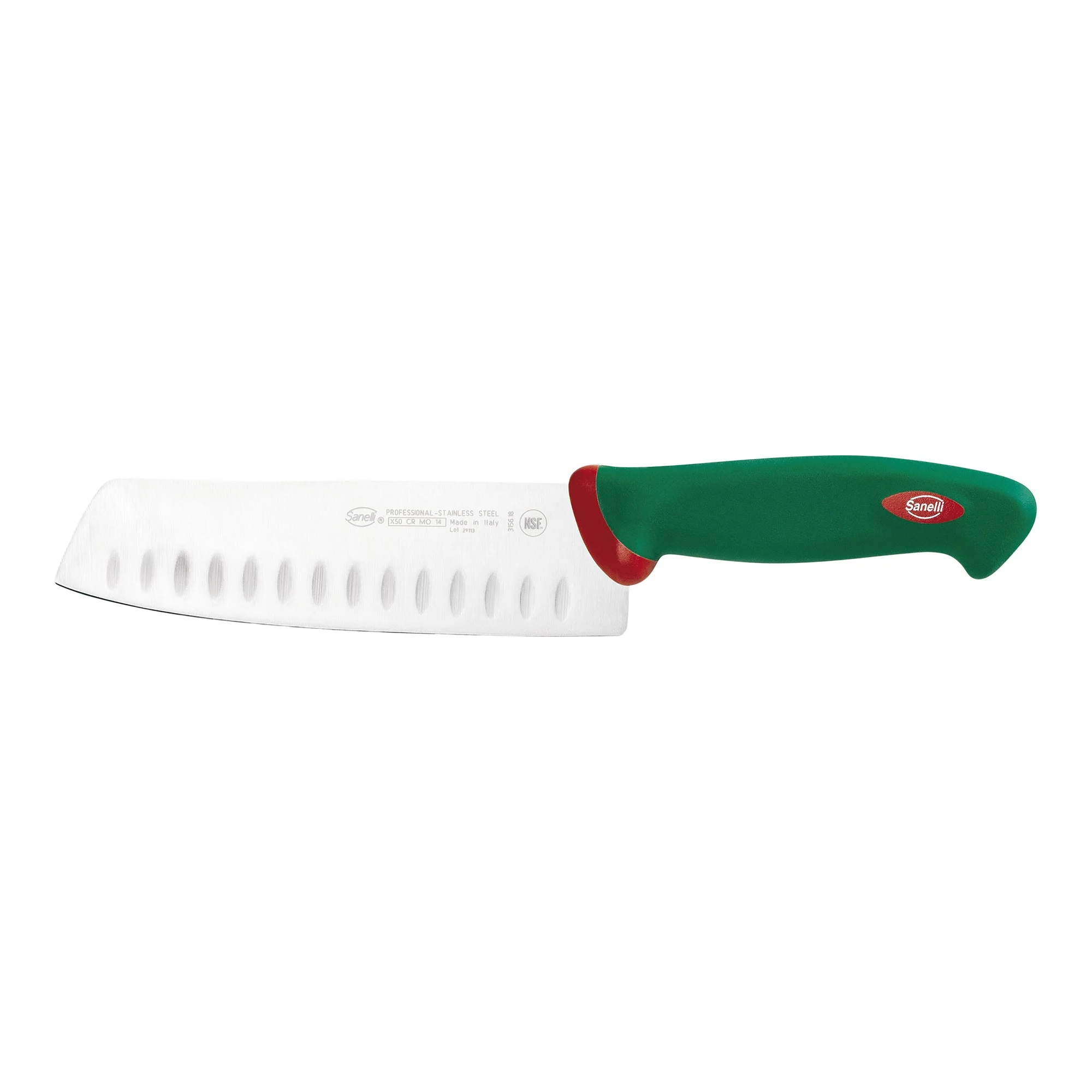 Indented Japanese Knife - 17.78 cm (7 in) - Sanelli - Restaurant Equipment and Smallwares - Canadian Distribution