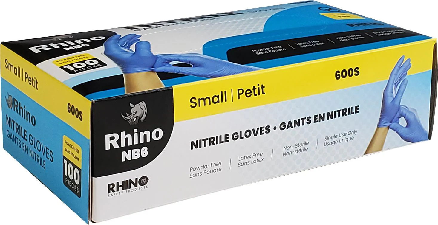 Rhino - NB6 - Blue Nitrile Gloves - Small - 600S - Image 4