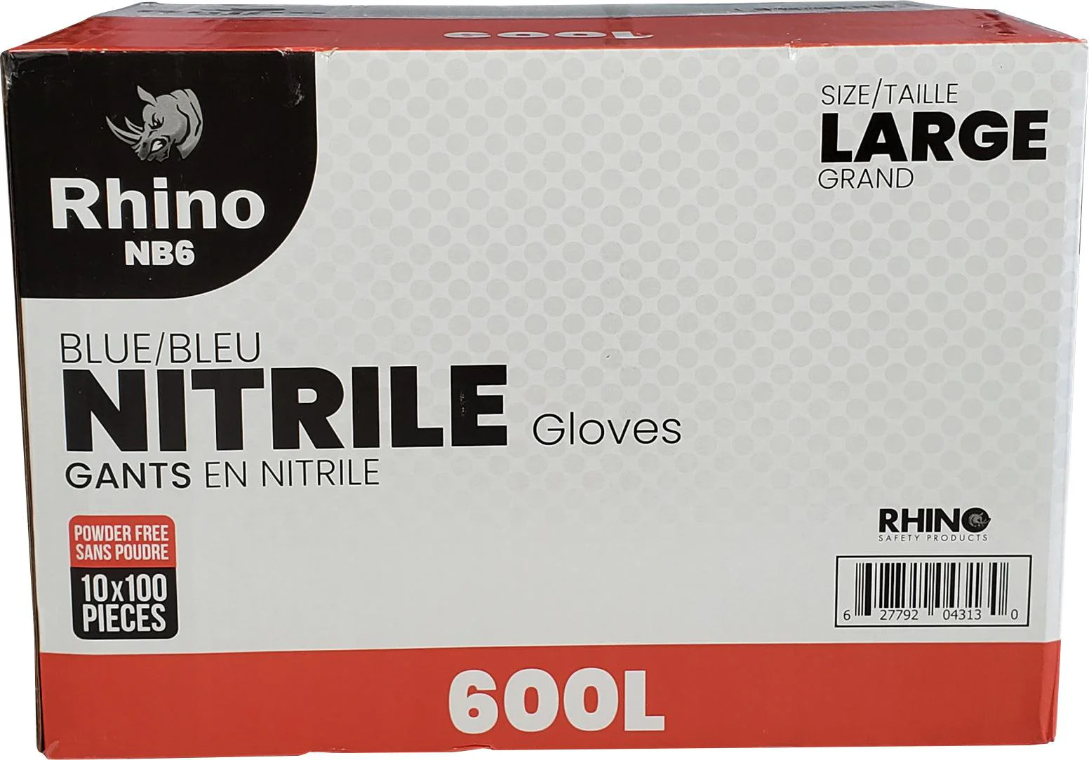 Rhino - NB6 - Blue Nitrile Gloves - Large - 600L - Image 5