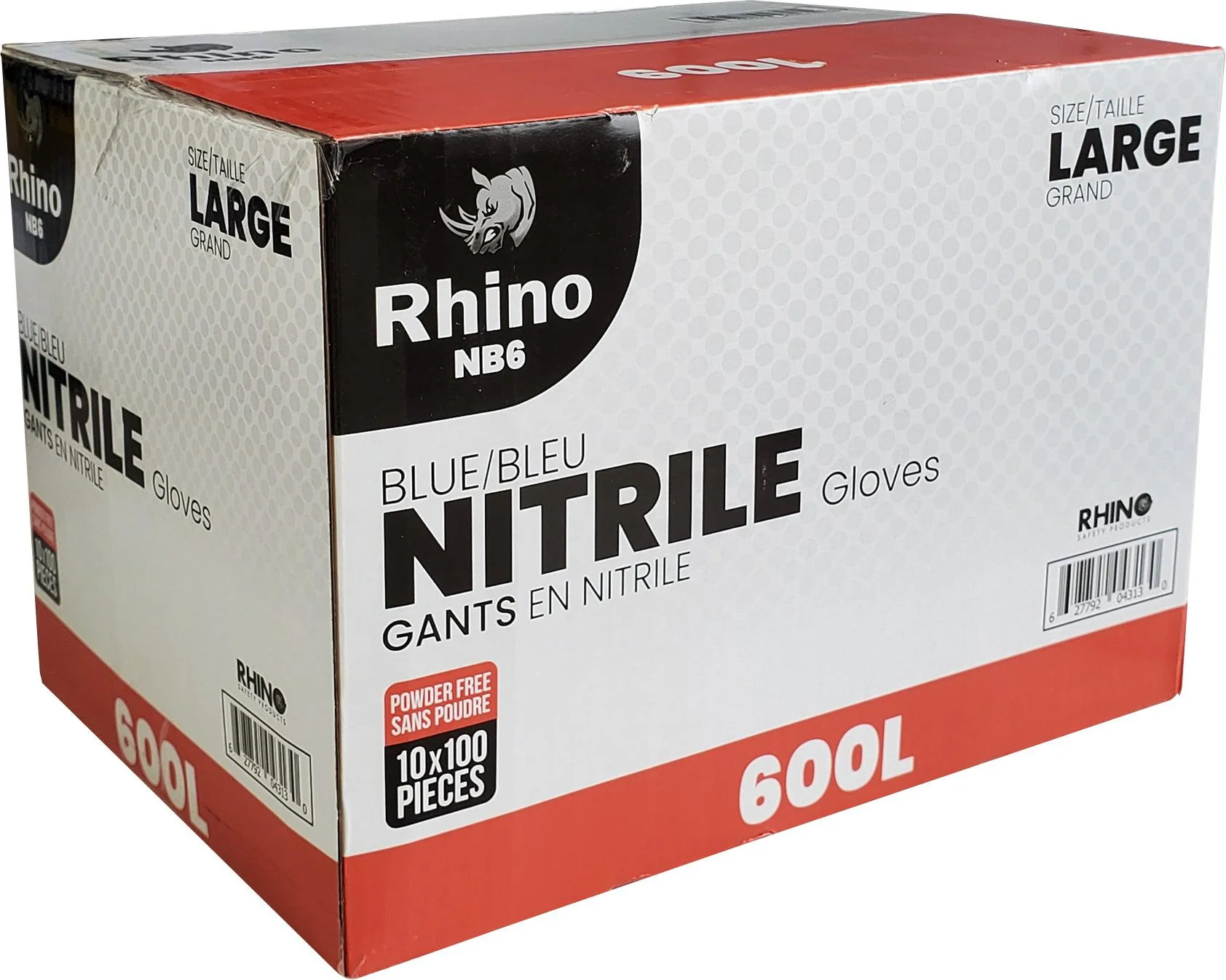 Rhino - NB6 - Blue Nitrile Gloves - Large - 600L - Image 6