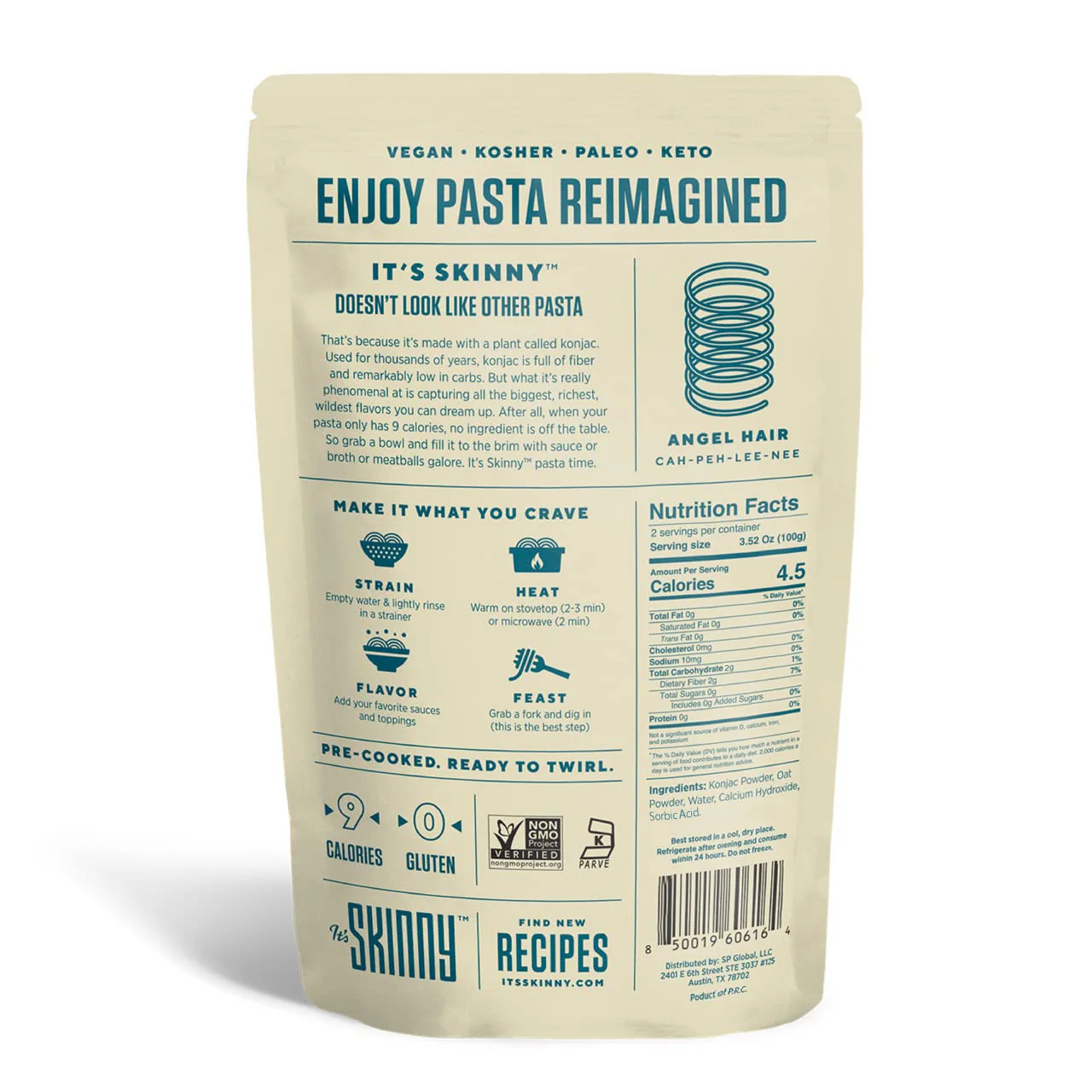 It’s Skinny – Low Carb Pasta – Angel Hair – 6 Pack – Keto-Friendly - Canadian Distribution - Ships Free Within Canada on Orders Above CAD $199 - Image 5