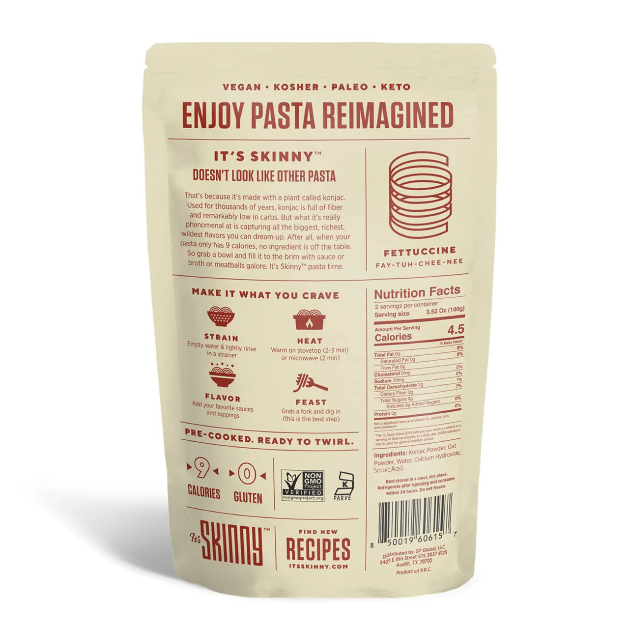 It’s Skinny – Low Carb Pasta – Fettuccine – 6 Pack – Keto-Friendly - Canadian Distribution - Ships Free Within Canada on Orders Above CAD $199 - Image 5