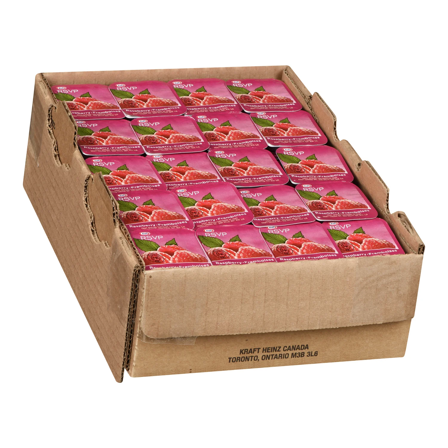 Jam Raspberry - 140 x 10 mL - Kraft - Restaurant and Foodservice Ingredients - Canadian Distribution - Ships Free Within Canada on Orders Above CAD $199 - Image 2
