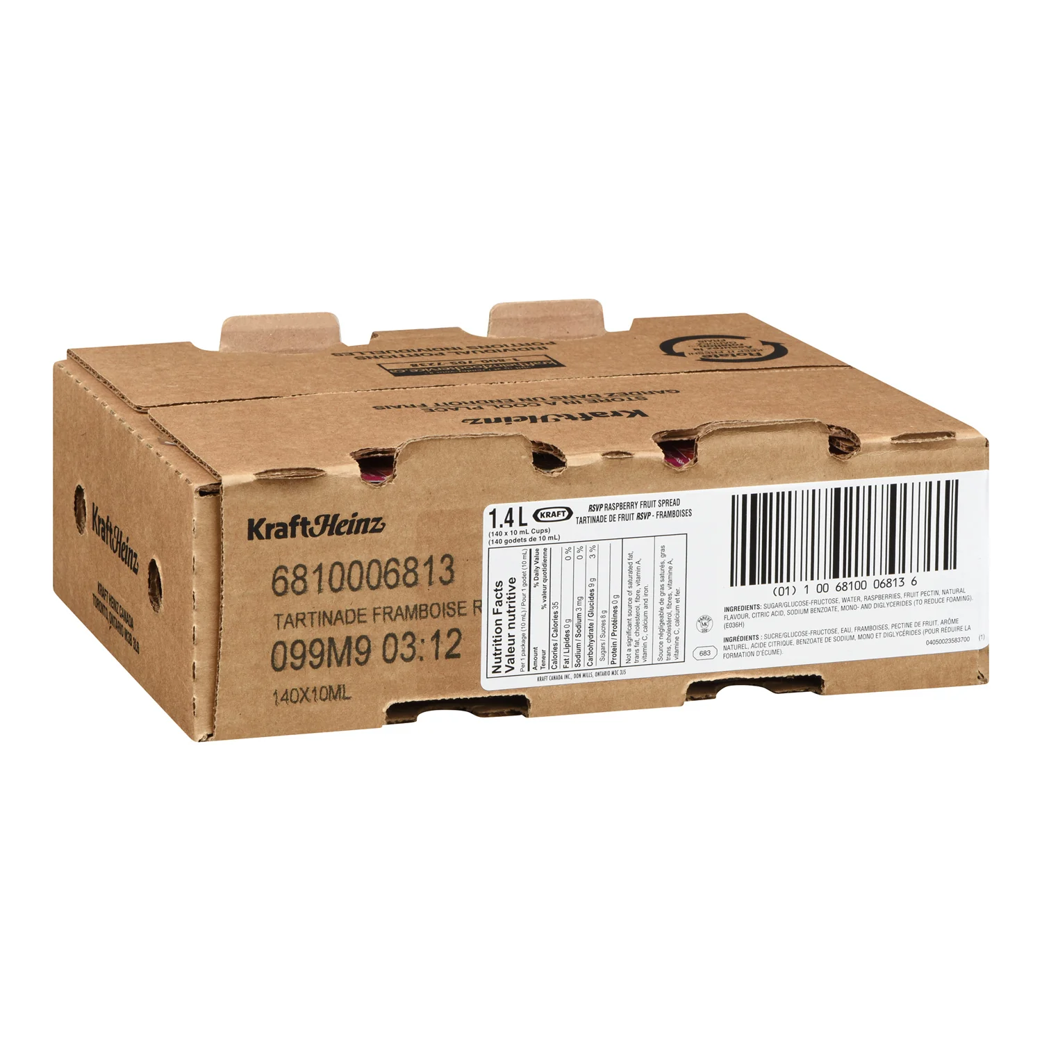 Jam Raspberry - 140 x 10 mL - Kraft - Restaurant and Foodservice Ingredients - Canadian Distribution - Ships Free Within Canada on Orders Above CAD $199 - Image 3