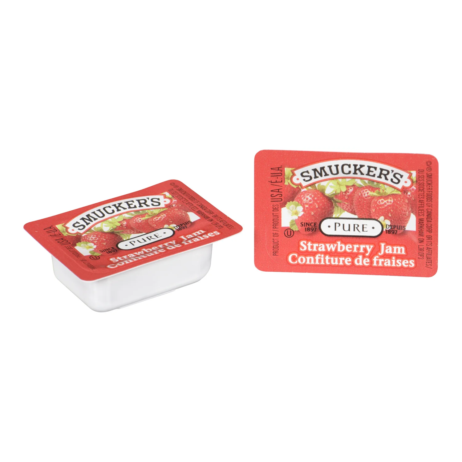 Jam Strawberry - 200 x 10 mL - Jm Smucker - Restaurant and Foodservice Ingredients - Canadian Distribution - Ships Free Within Canada on Orders Above CAD $199