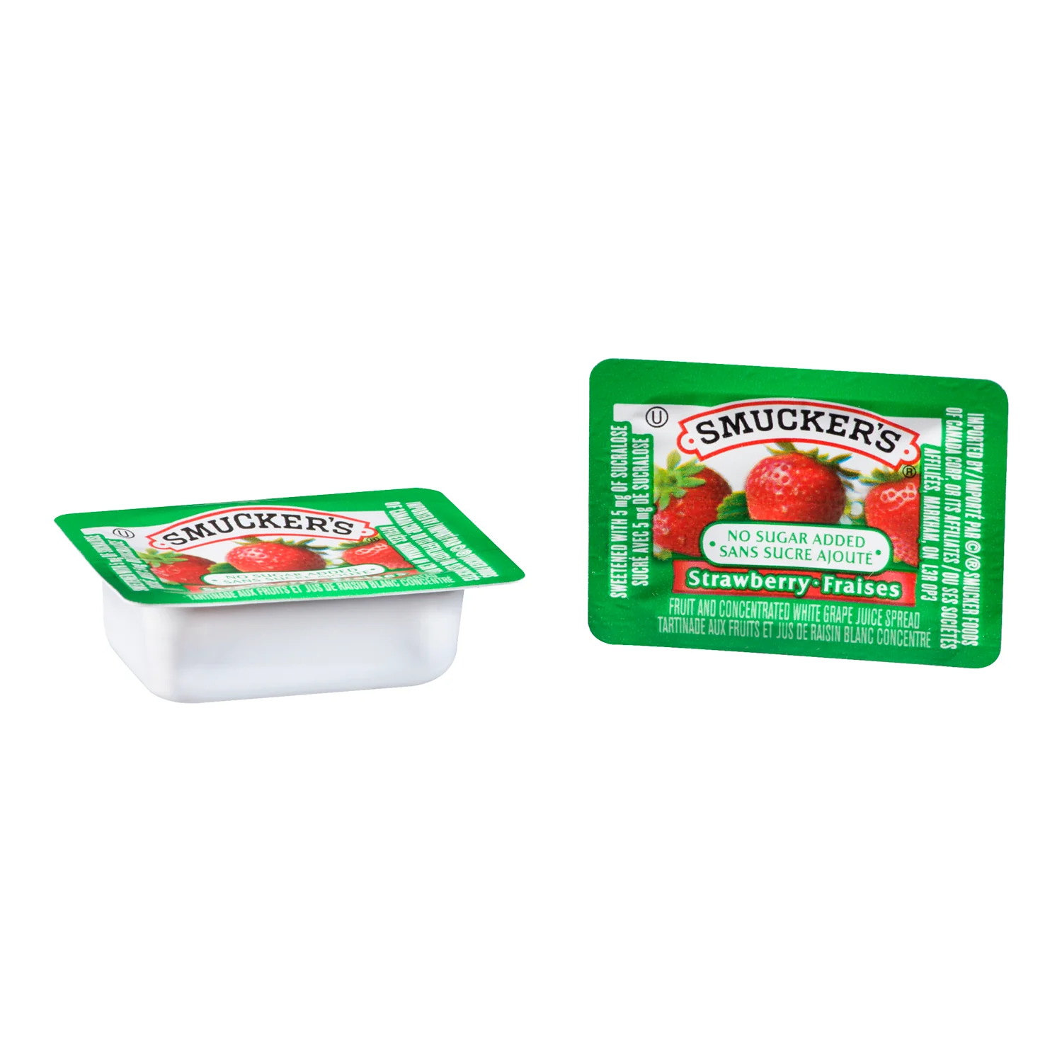 Jam Strawberry No Sugar Added - 200 x 10 mL - Jm Smucker - Restaurant and Foodservice Ingredients - Canadian Distribution - Ships Free Within Canada on Orders Above CAD $199