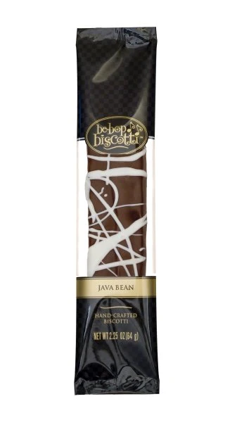 Java Bean - Case of 5 x 12 Individually Wrapped 2.25 oz Biscotti (60 Biscotties per case) - Ships Free Within Canada on Orders Above CAD $199