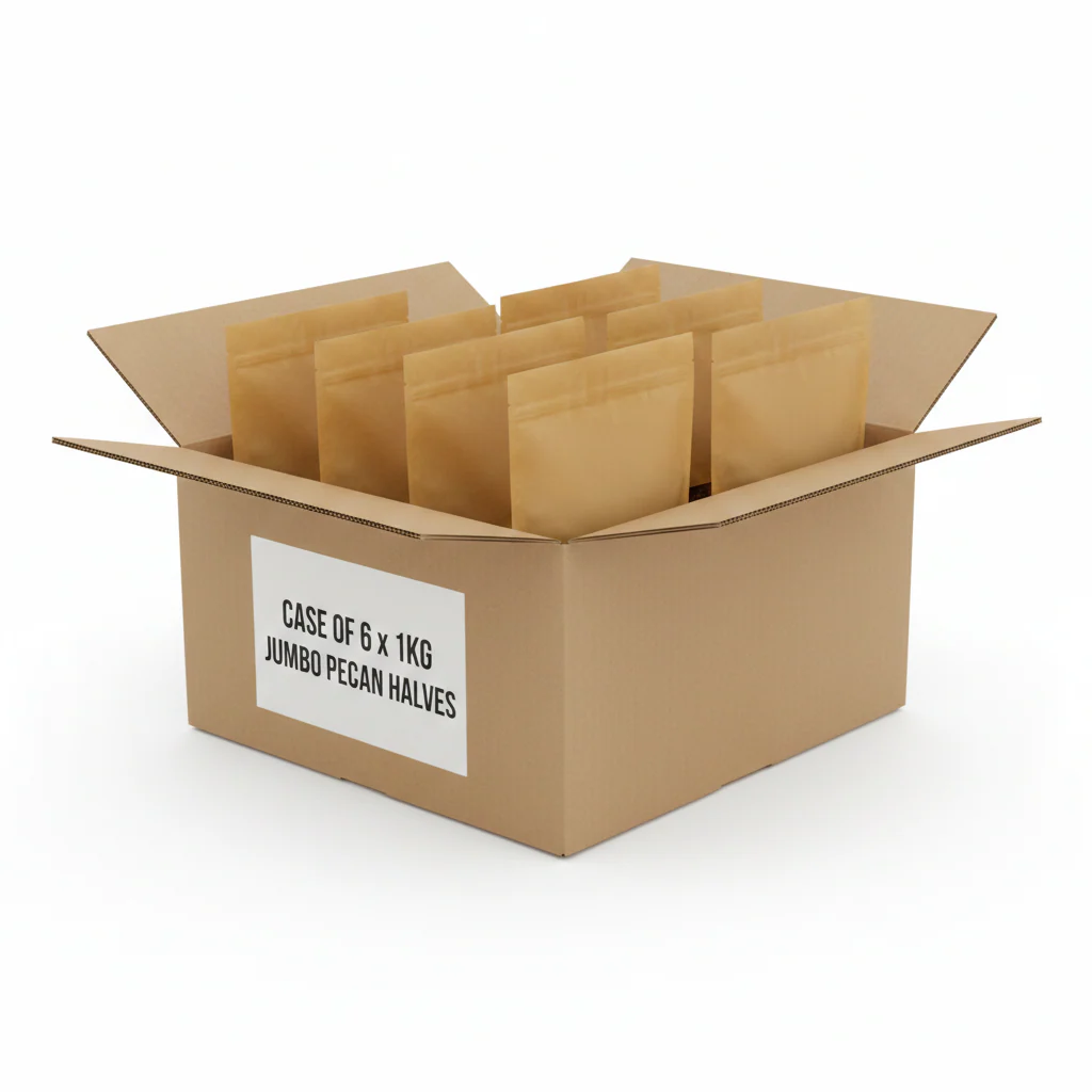 Jumbo Pecan Halves - 6 x 1KG - Canadian Distribution - Ships Free Within Canada on Orders Above CAD $199