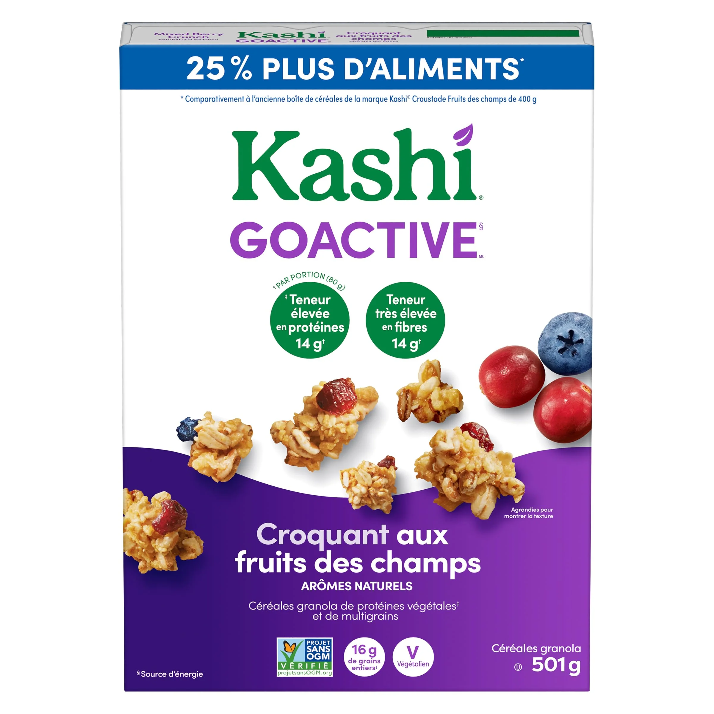 Kashi GoActive Mixed Berry Crunch Granola Cereal 2 x 501g - Canadian Distribution - Ships Free Within Canada on Orders Above CAD $199 - Image 6
