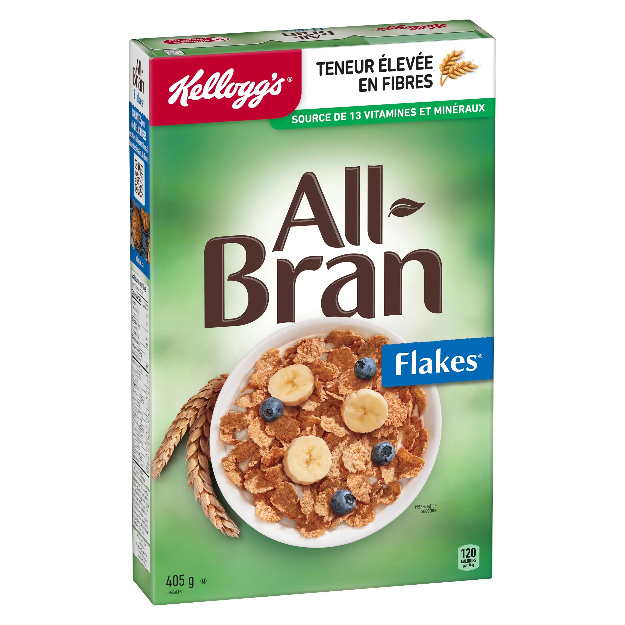 Kellogg's All Bran Cereal Flakes 2 x 405g Box - Canadian Distribution - Ships Free Within Canada on Orders Above CAD $199 - Image 5