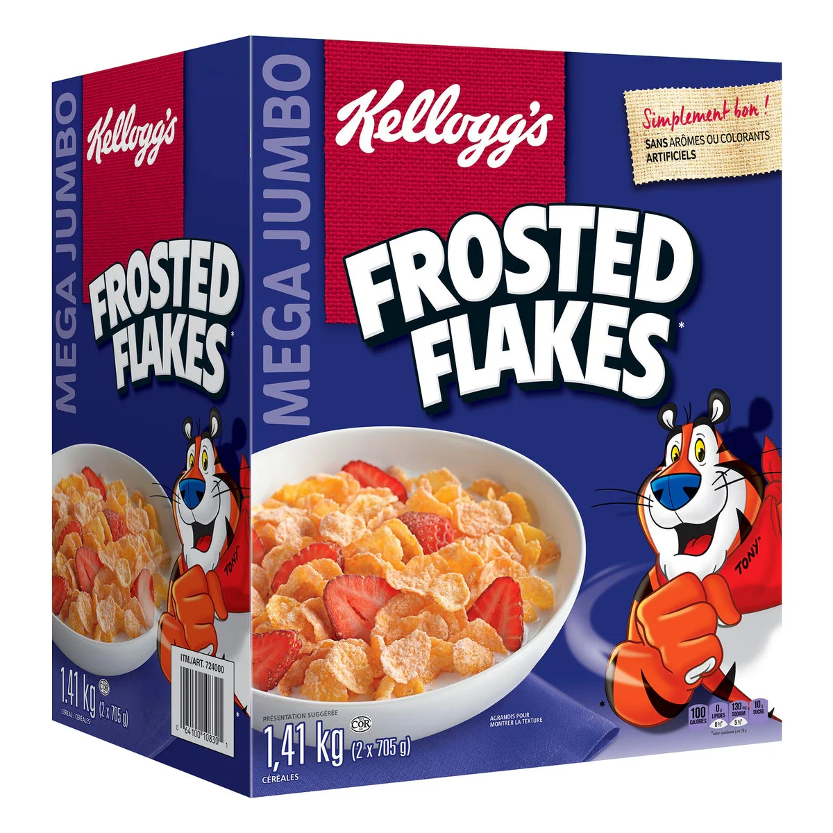 Kellogg’s Frosted Flakes Cereal - 4 x 1.41 kg - Grocery and Food Items - Canadian Distribution - Ships Free Within Canada on Orders Above CAD $199