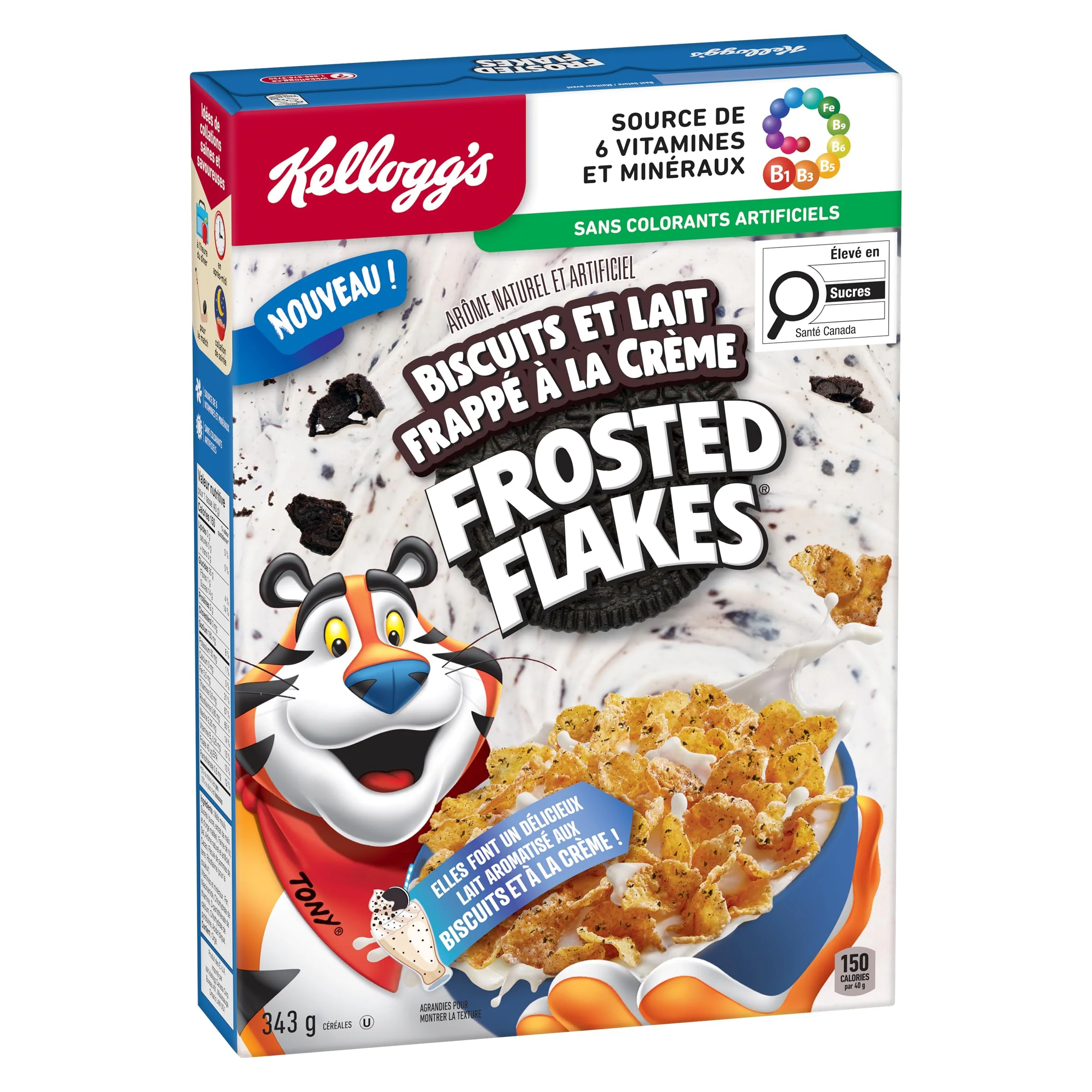 Kellogg's Frosted Flakes® Cookies & Crème Milkshake Flavour Cereal 2 x 343g - Canadian Distribution - Ships Free Within Canada on Orders Above CAD $199 - Image 4
