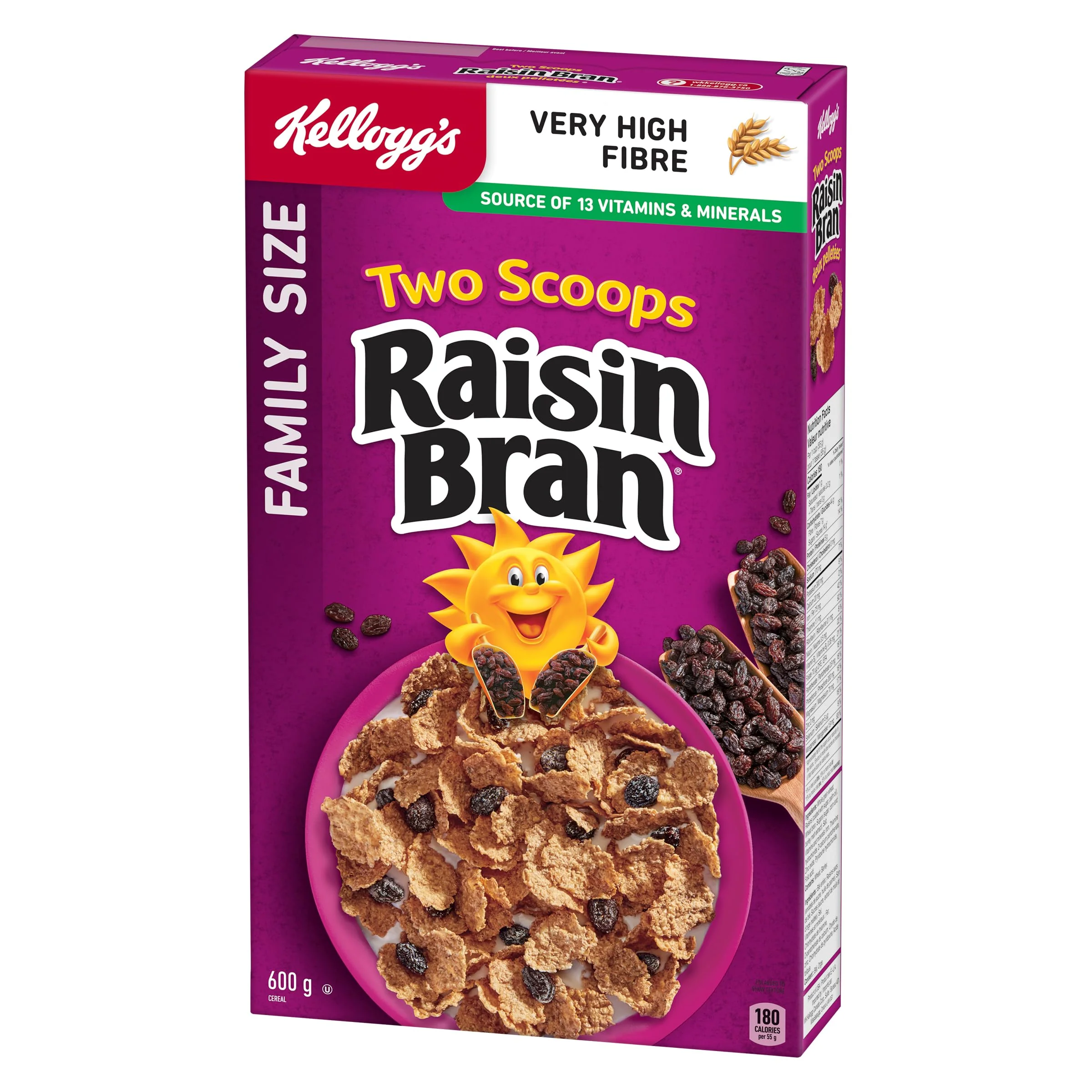 Kellogg's Raisin Bran Original Family Pack 2 x 600g - Canadian Distribution - Ships Free Within Canada on Orders Above CAD $199 - Image 3