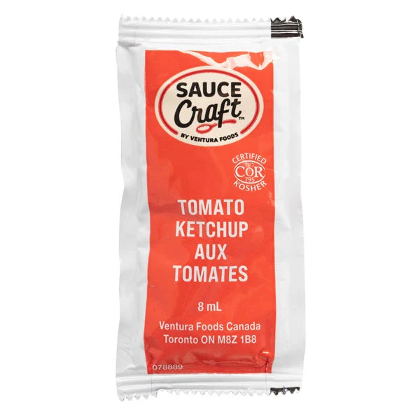 Ketchup - 4 Cases x 504 Packets x 8 mL - Sauce Craft - Canadian Distribution - Ships Free Within Canada on Orders Above CAD $199