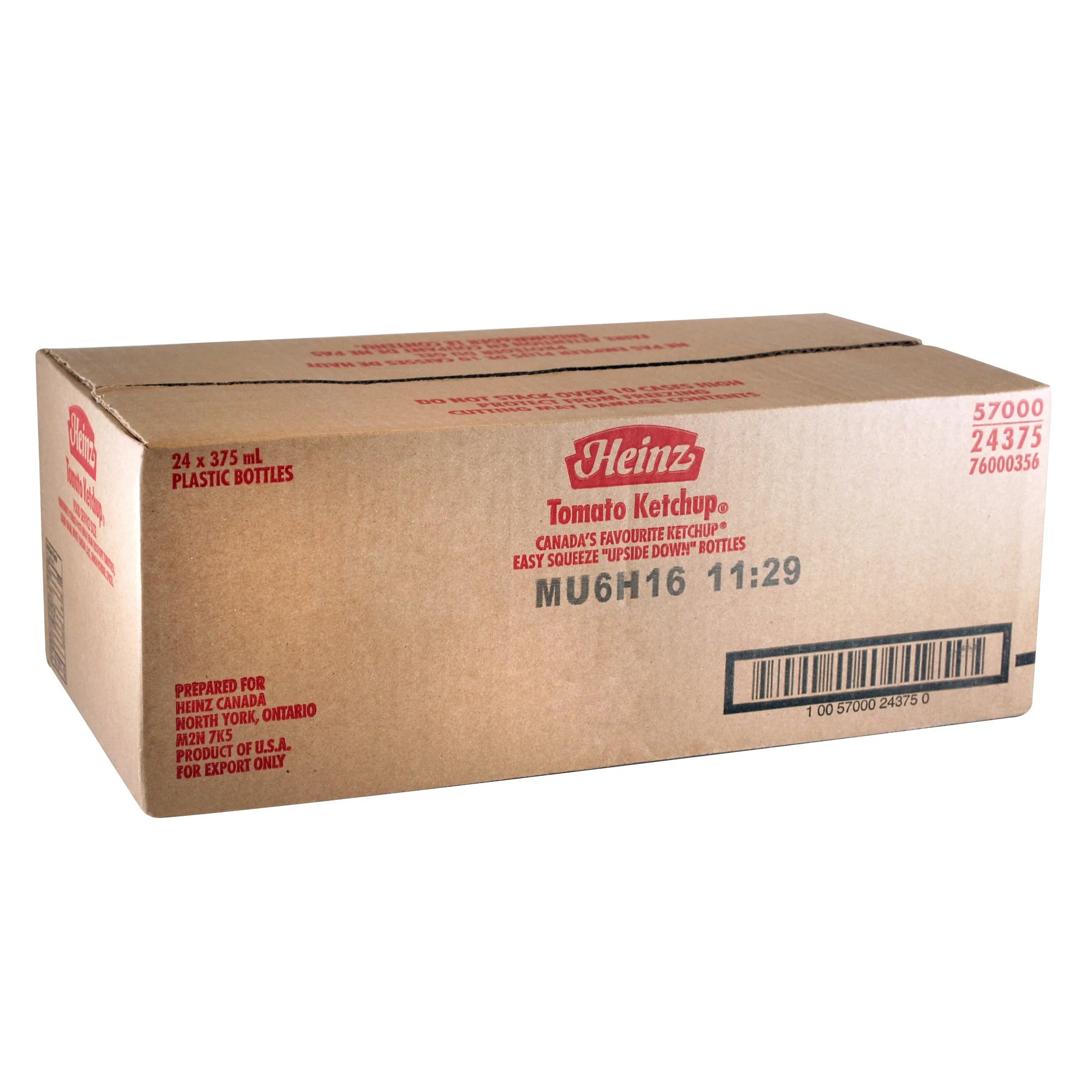 Ketchup Upside Down Bottle - 2 Cases x 24 Bottles x 375 mL - Heinz - Canadian Distribution - Ships Free Within Canada on Orders Above CAD $199 - Image 2