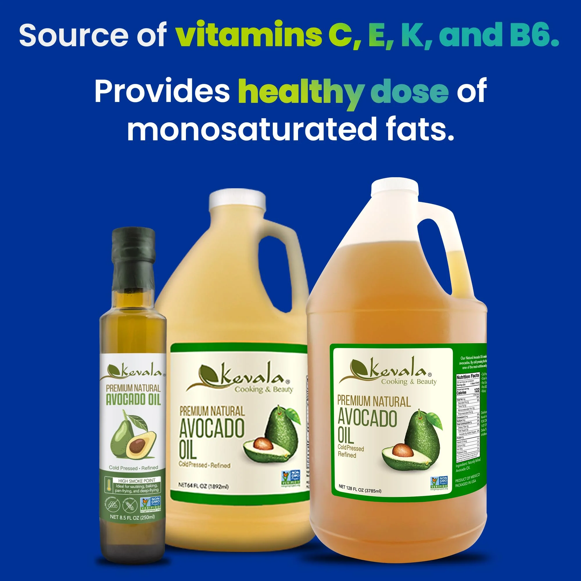 Kevala – Avocado Oil – Cold Pressed – 64 fl oz - Canadian Distribution - Ships Free Within Canada on Orders Above CAD $199 - Image 2