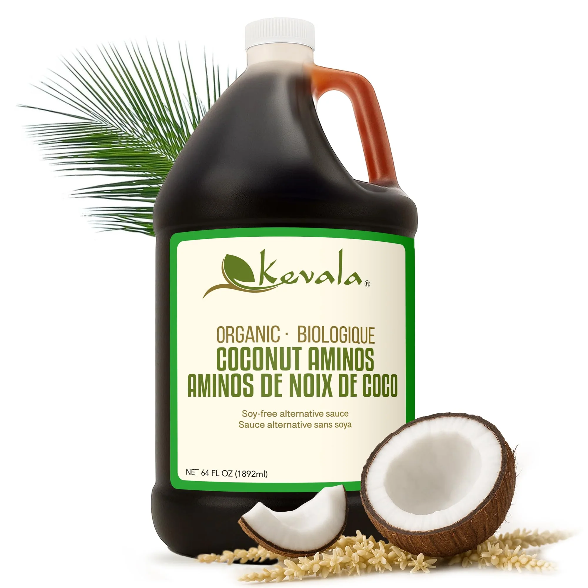Kevala โ Coconut Aminos โ Soy-Free Seasoning โ Organic โ 64 oz - Canadian Distribution - Ships Free Within Canada on Orders Above CAD $199