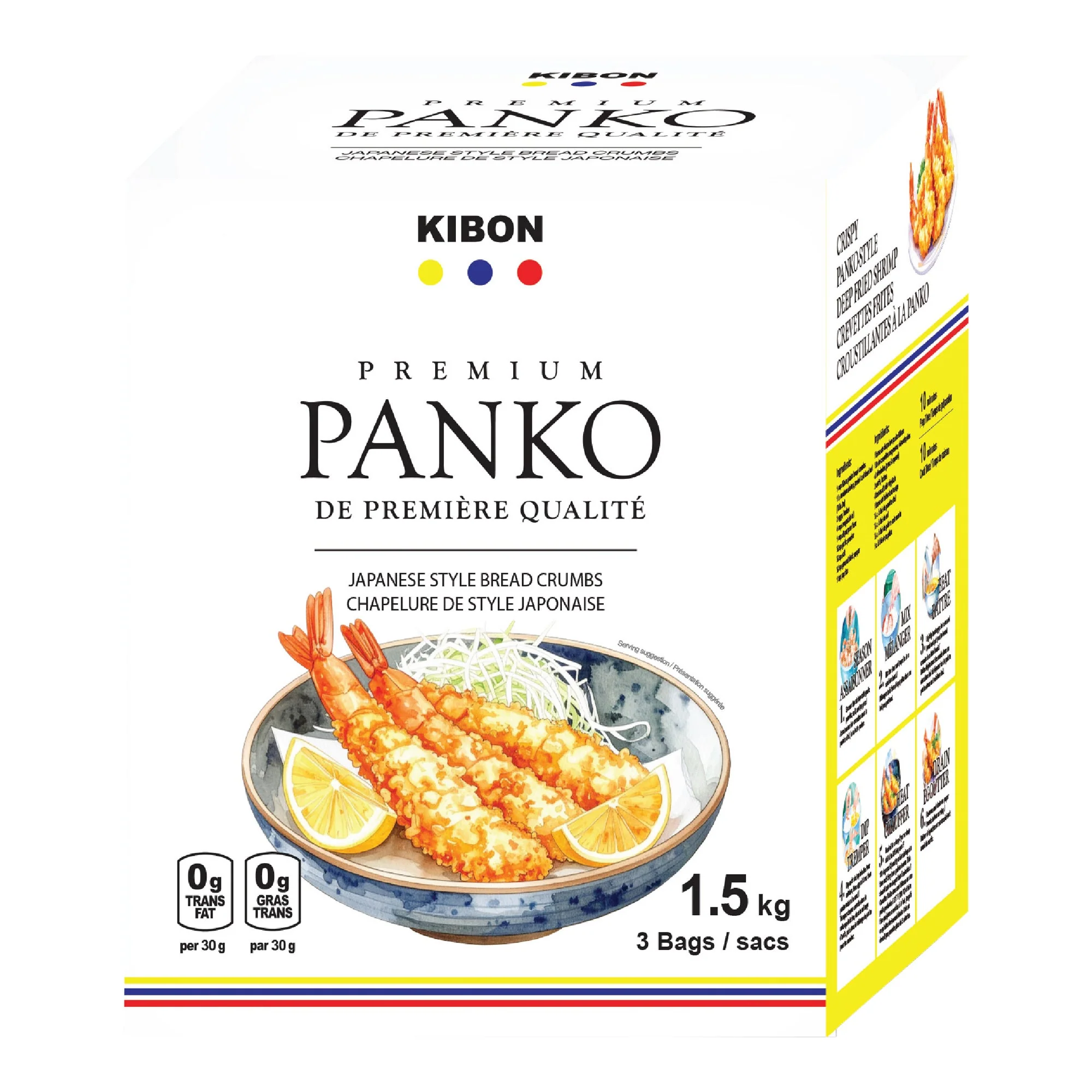 Kibon Panko Bread Crumbs - 4 x 1.5 kg - Grocery and Food Items - Canadian Distribution - Ships Free Within Canada on Orders Above CAD $199