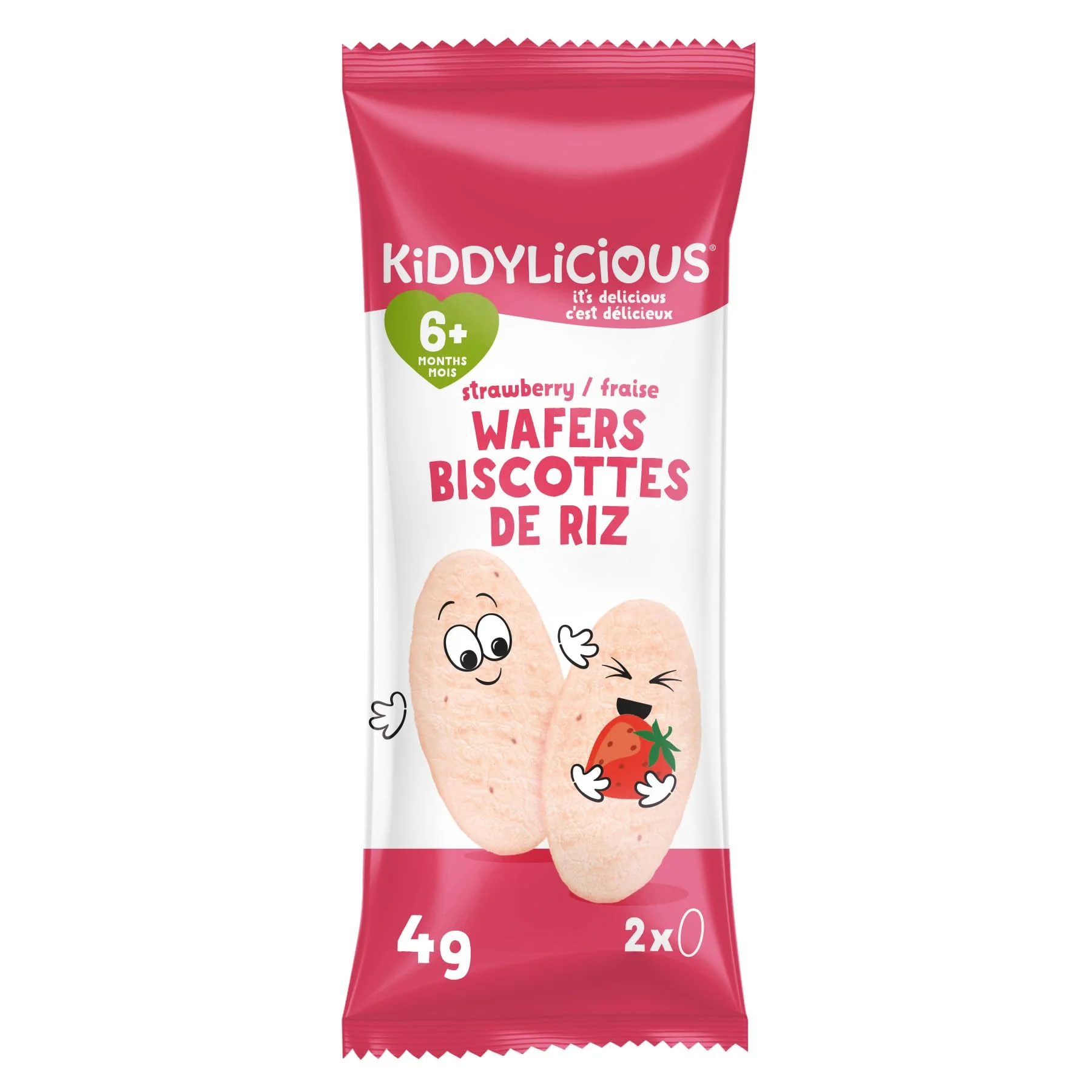 Kiddylicious Strawberry Wafers โ Gentle Baby Snacks for 6+ Months โ Gluten-Free, Dairy-Free & Vegan โ 24 Pieces, 96g - Canadian Distribution - Ships Free Within Canada on Orders Above CAD $199 - Image 5