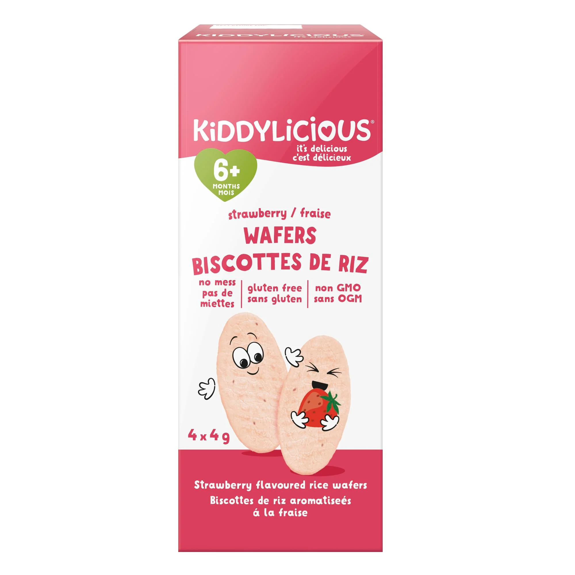 Kiddylicious Strawberry Wafers โ Gentle Baby Snacks for 6+ Months โ Gluten-Free, Dairy-Free & Vegan โ 24 Pieces, 96g - Canadian Distribution - Ships Free Within Canada on Orders Above CAD $199 - Image 6