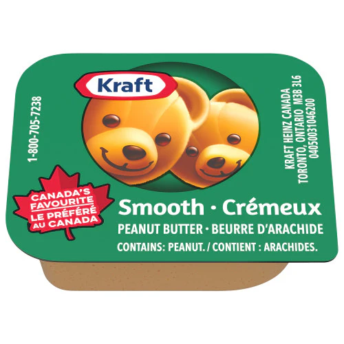 Kraft Peanut Butter - Single Serve - 200 x 18g/Case - Ships Free Within Canada on Orders Above CAD $199