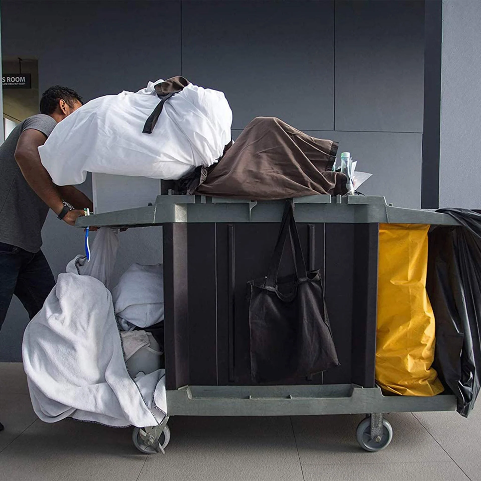 Large Housekeeping Cart - Sold By The Case - Image 5