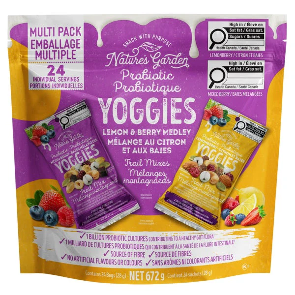 Lemon & Berry Medley Trail Mix - 4 Cases x 24 Packs x 28 g - Nature's Garden - Canadian Distribution - Ships Free Within Canada on Orders Above CAD $199