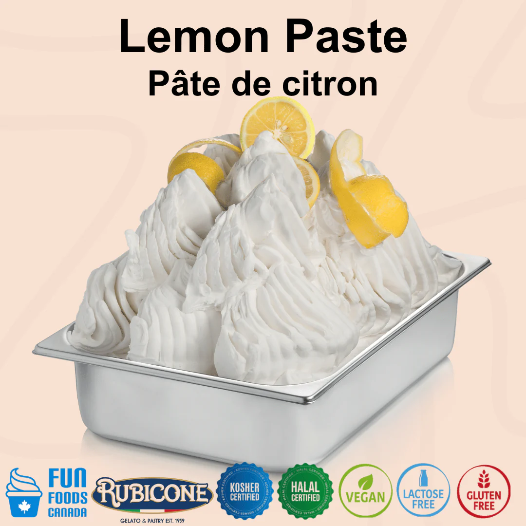 "PRE-ORDER" Lemon Paste - Fruit Gelato Pastes - Case of 2 x 3 KG Buckets - Rubicone Canada - Ships Free Within Canada on Orders Above CAD $199