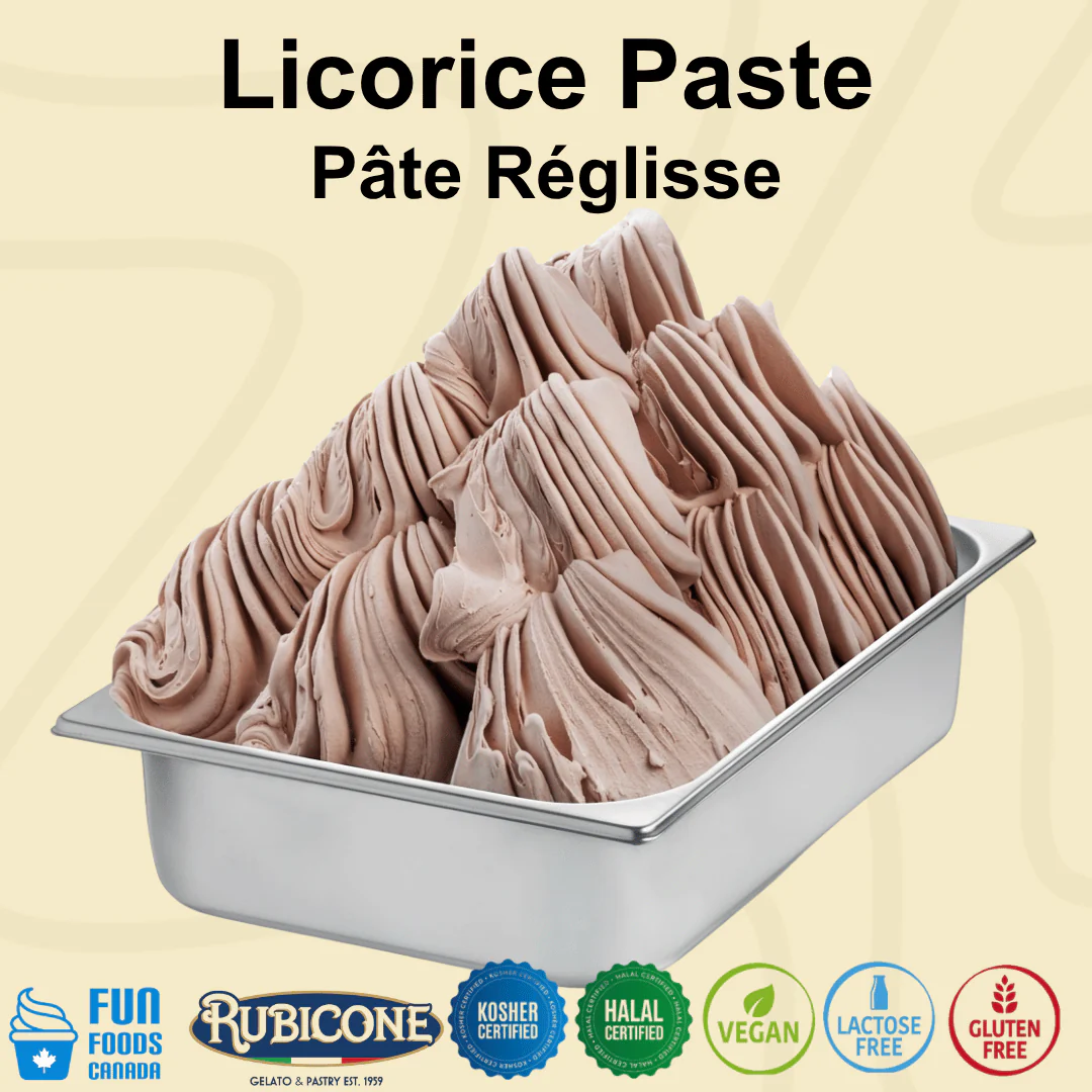 "PRE-ORDER" Licorice Paste - Classic Gelato Pastes - Case of 2 x 3 KG Buckets - Rubicone Canada - Ships Free Within Canada on Orders Above CAD $199