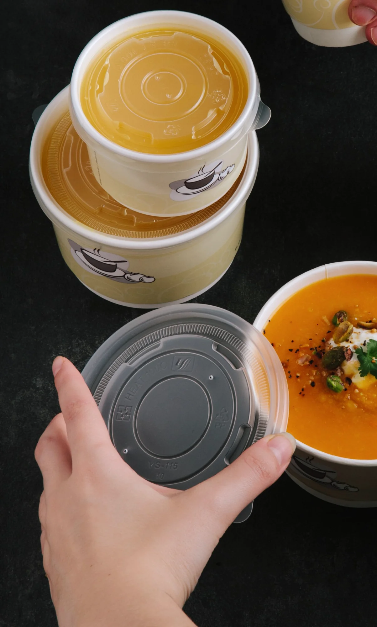 Lid Bowl Soup/Ice Cream Translucent Vented 8, 10, 12, 16 oz. - 1 x 1000 each - Galimore - Packaging and Accessories - Canadian Distribution
