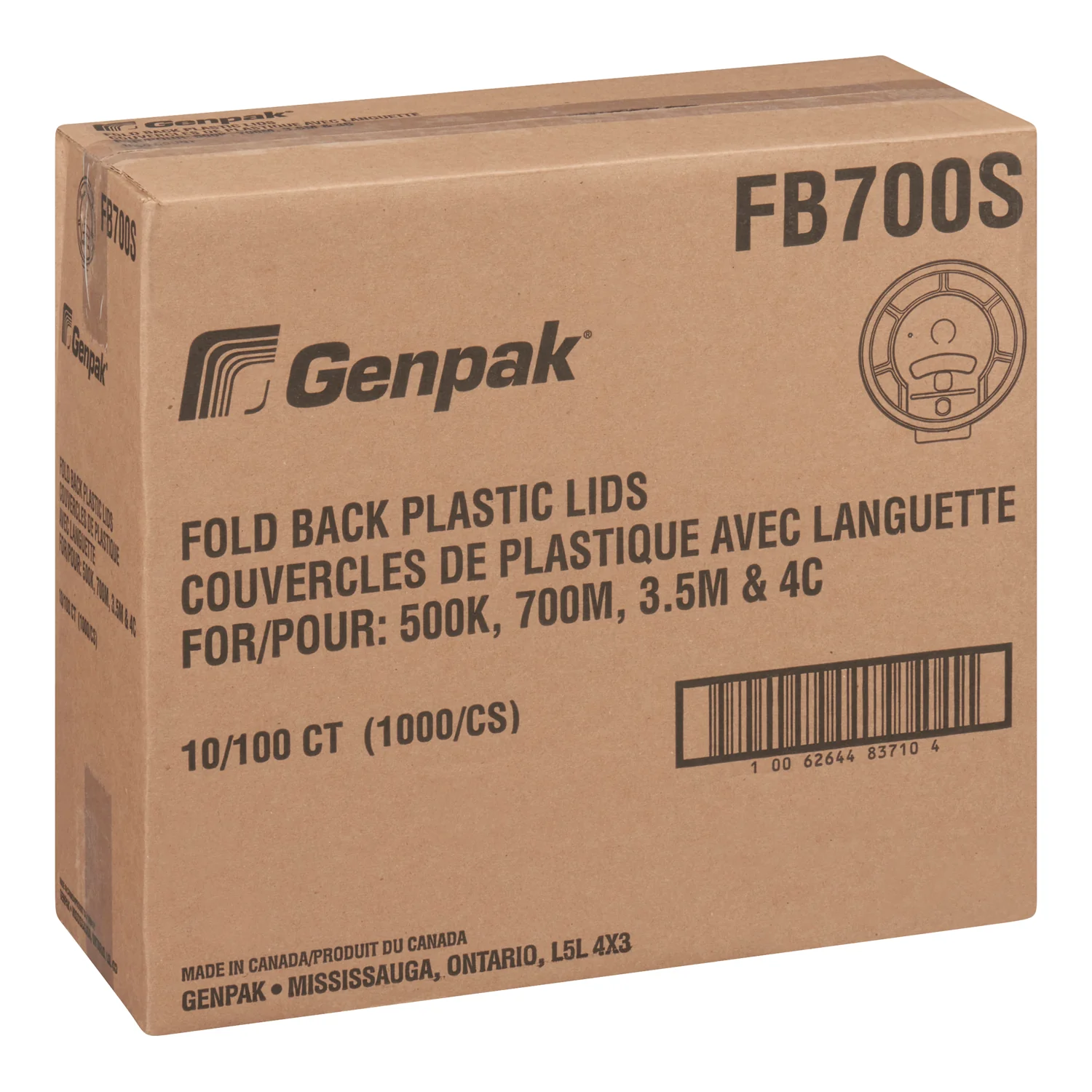Lid Plastic FB700-700M - 10 x 100 count - Genpak Corp - Packaging and Accessories - Restaurant Supplies and Equipment - Canadian Distribution - Image 2