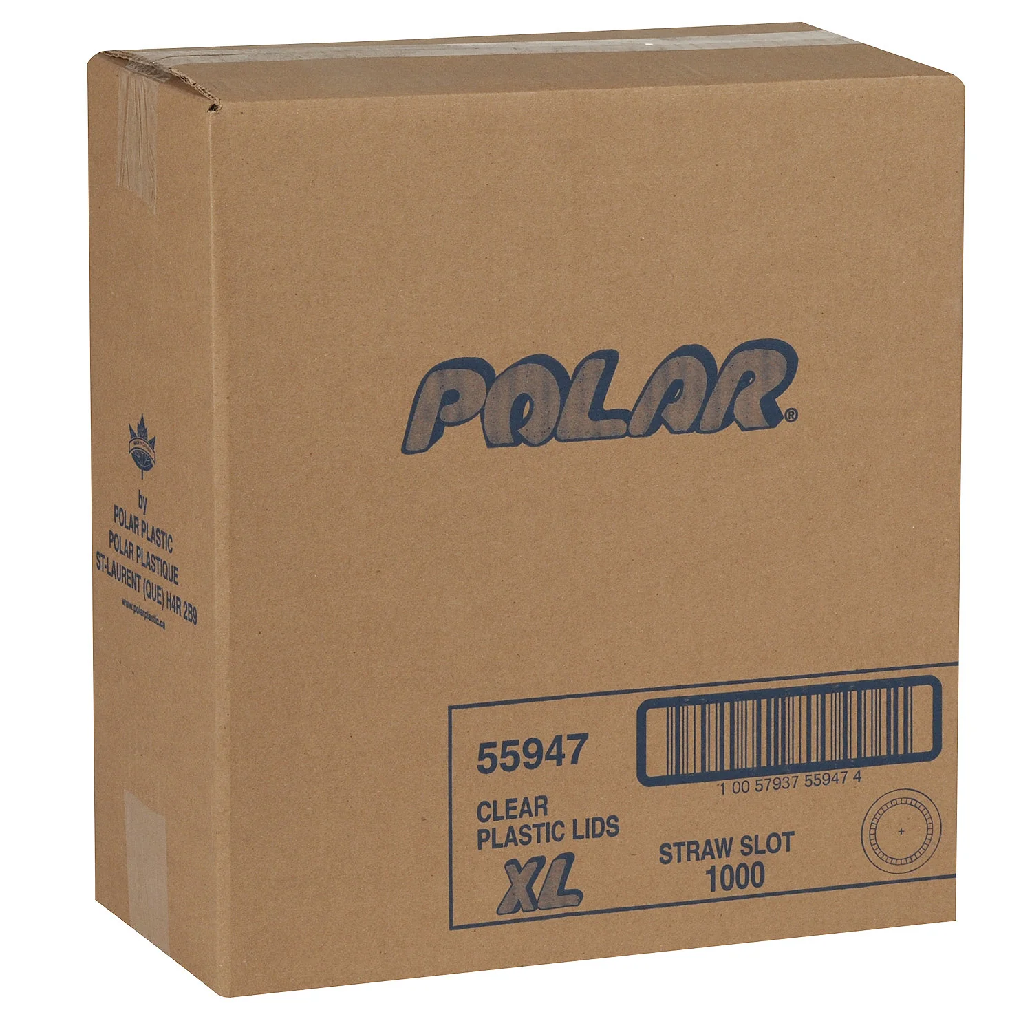 Lid Plastic Straw Slot Flat - 10 x 100 count - Polar - Packaging and Accessories - Restaurant Supplies and Equipment - Canadian Distribution - Image 2