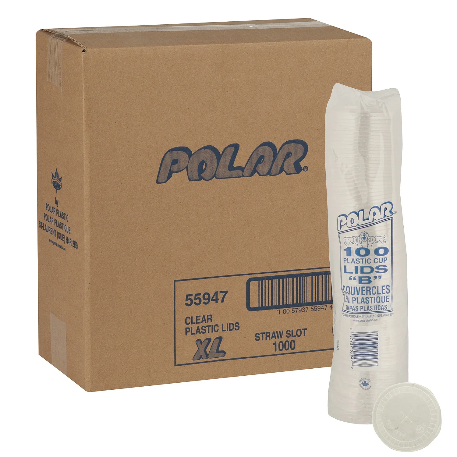 Lid Plastic Straw Slot Flat - 10 x 100 count - Polar - Packaging and Accessories - Restaurant Supplies and Equipment - Canadian Distribution - Image 3