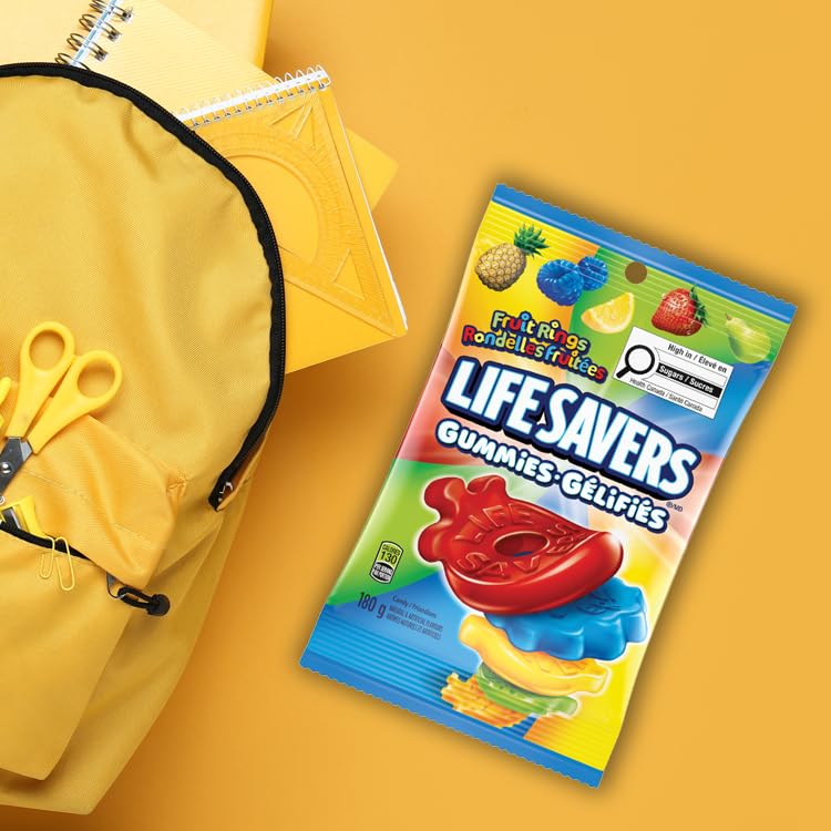 LIFE SAVERS Fruit Rings Gummy Candy – Strawberry, Pineapple, Blue Raspberry, Pear & Lemon – 2 x 180g - Canadian Distribution - Ships Free Within Canada on Orders Above CAD $199 - Image 3