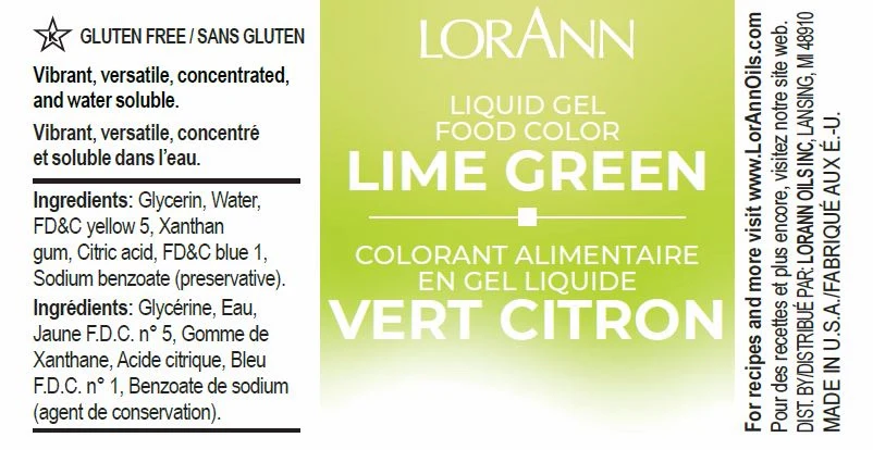 Lime Green Liquid Gel Coloring - Food Coloring - 4oz - 32oz - Ships Free Within Canada on Orders Above CAD $199 - Image 3