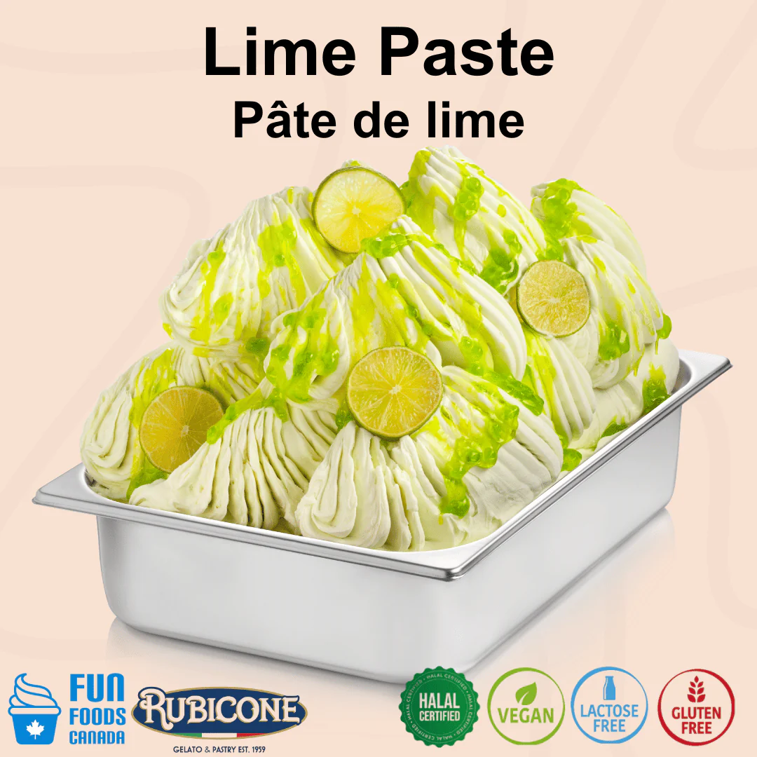 "PRE-ORDER" Lime Paste - Fruit Gelato Pastes - Case of 2 x 3 KG Buckets - Rubicone Canada - Ships Free Within Canada on Orders Above CAD $199