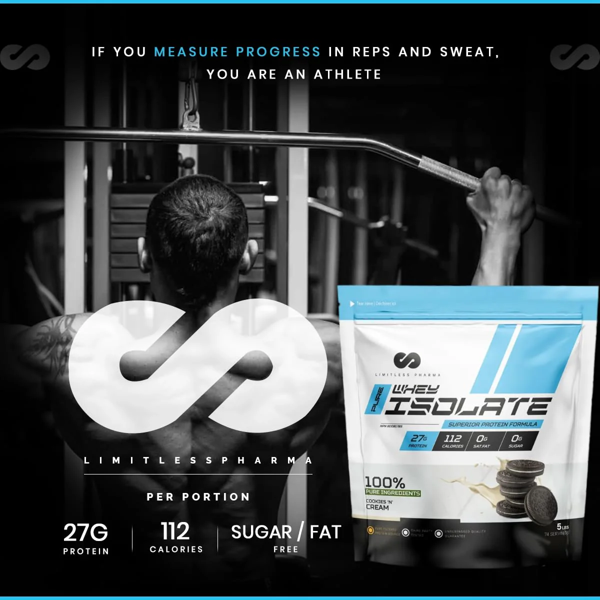 Limitless Pharma – Pure Whey Isolate – Double Chocolate – 5 lb - Canadian Distribution - Ships Free Within Canada on Orders Above CAD $199 - Image 4