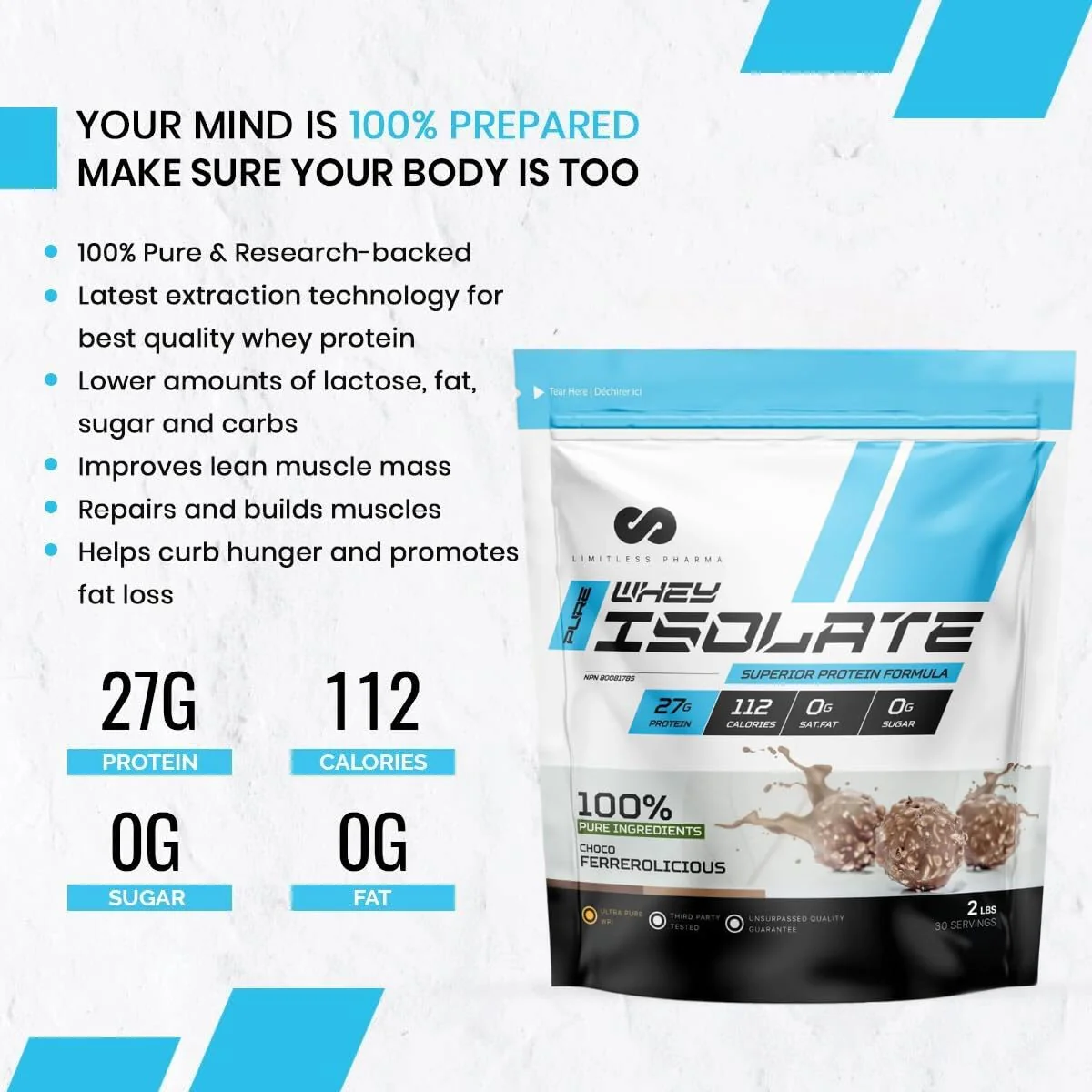 Limitless Pharma – Pure Whey Isolate – Double Chocolate – 5 lb - Canadian Distribution - Ships Free Within Canada on Orders Above CAD $199 - Image 6