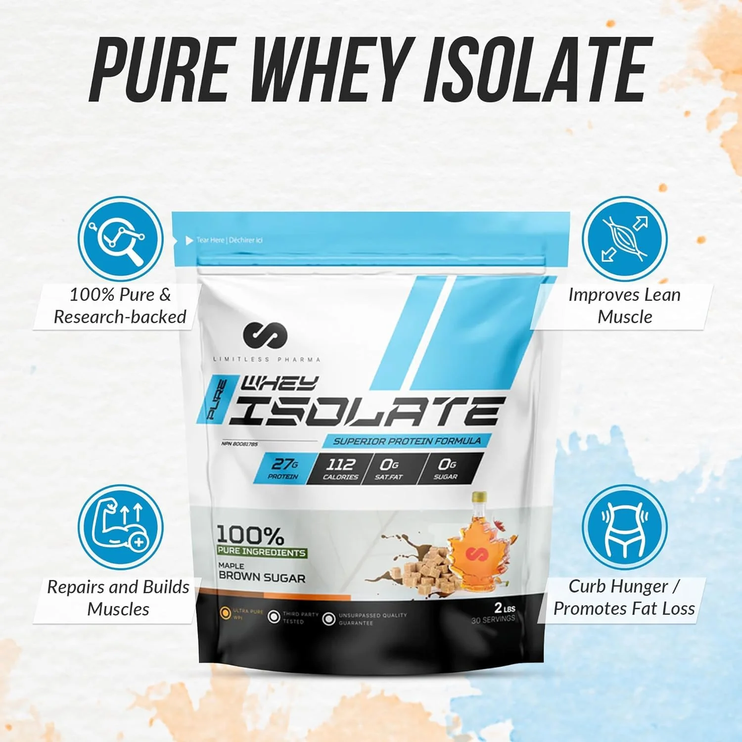 Limitless Pharma – Pure Whey Isolate – Double Chocolate – 5 lb - Canadian Distribution - Ships Free Within Canada on Orders Above CAD $199 - Image 7