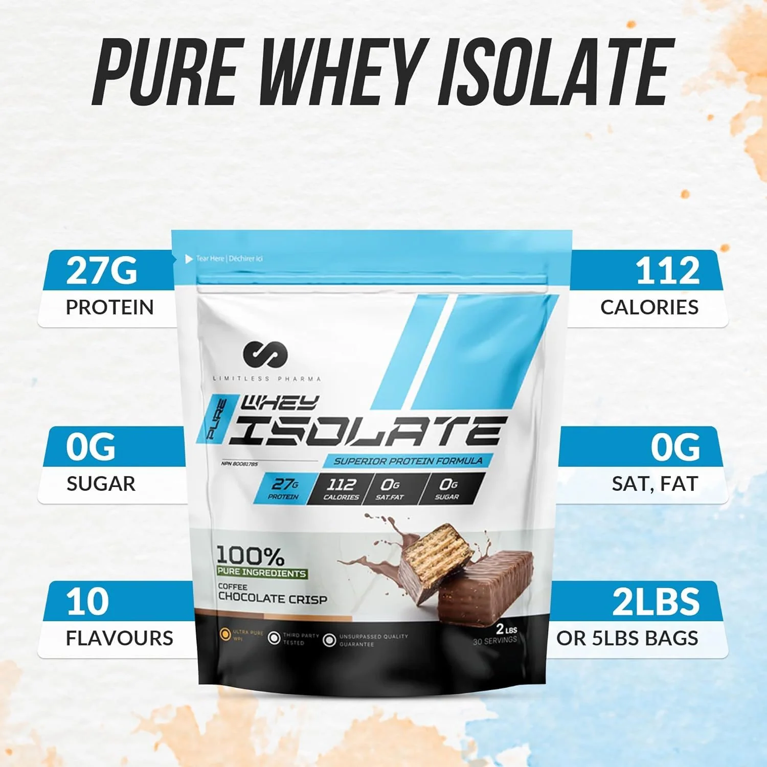 Limitless Pharma – Pure Whey Isolate – Double Chocolate – 5 lb - Canadian Distribution - Ships Free Within Canada on Orders Above CAD $199 - Image 8