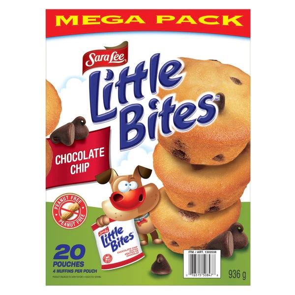 Little Bites Chocolate Chip - 4 Cases x 20 Packs - Sara Lee - Canadian Distribution - Ships Free Within Canada on Orders Above CAD $199